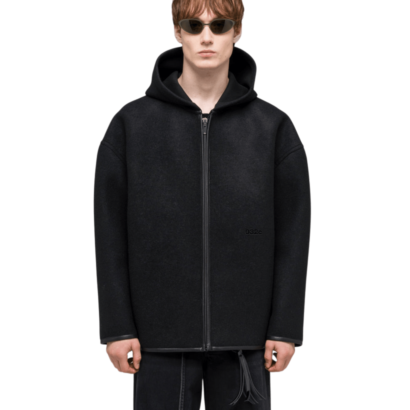 032C Neoprene Zip Up Hooded Jacket - 032C