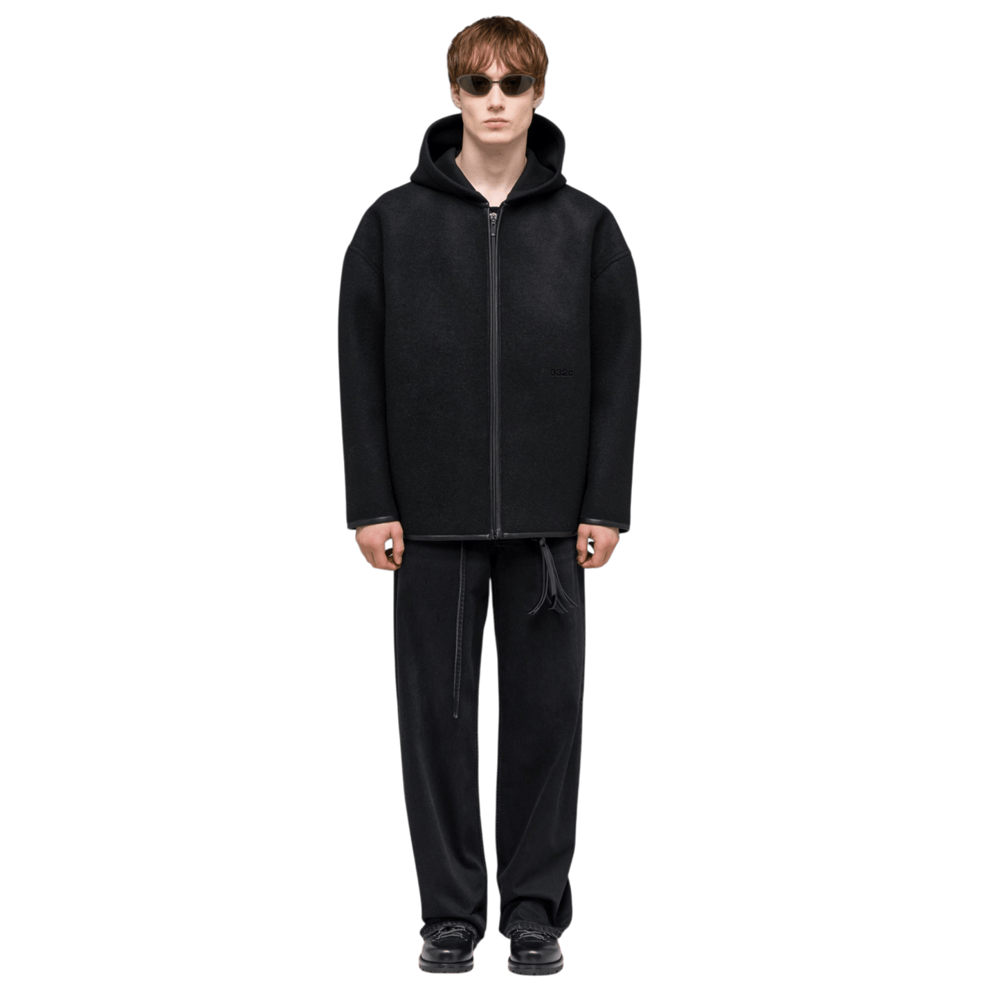 032C Neoprene Zip Up Hooded Jacket - 032C