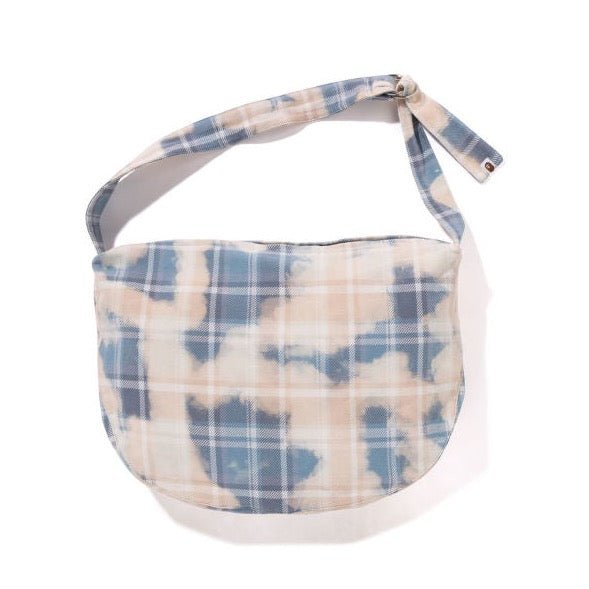 Bape Bleached Blue Check Furoshiki Bag - A Bathing Ape