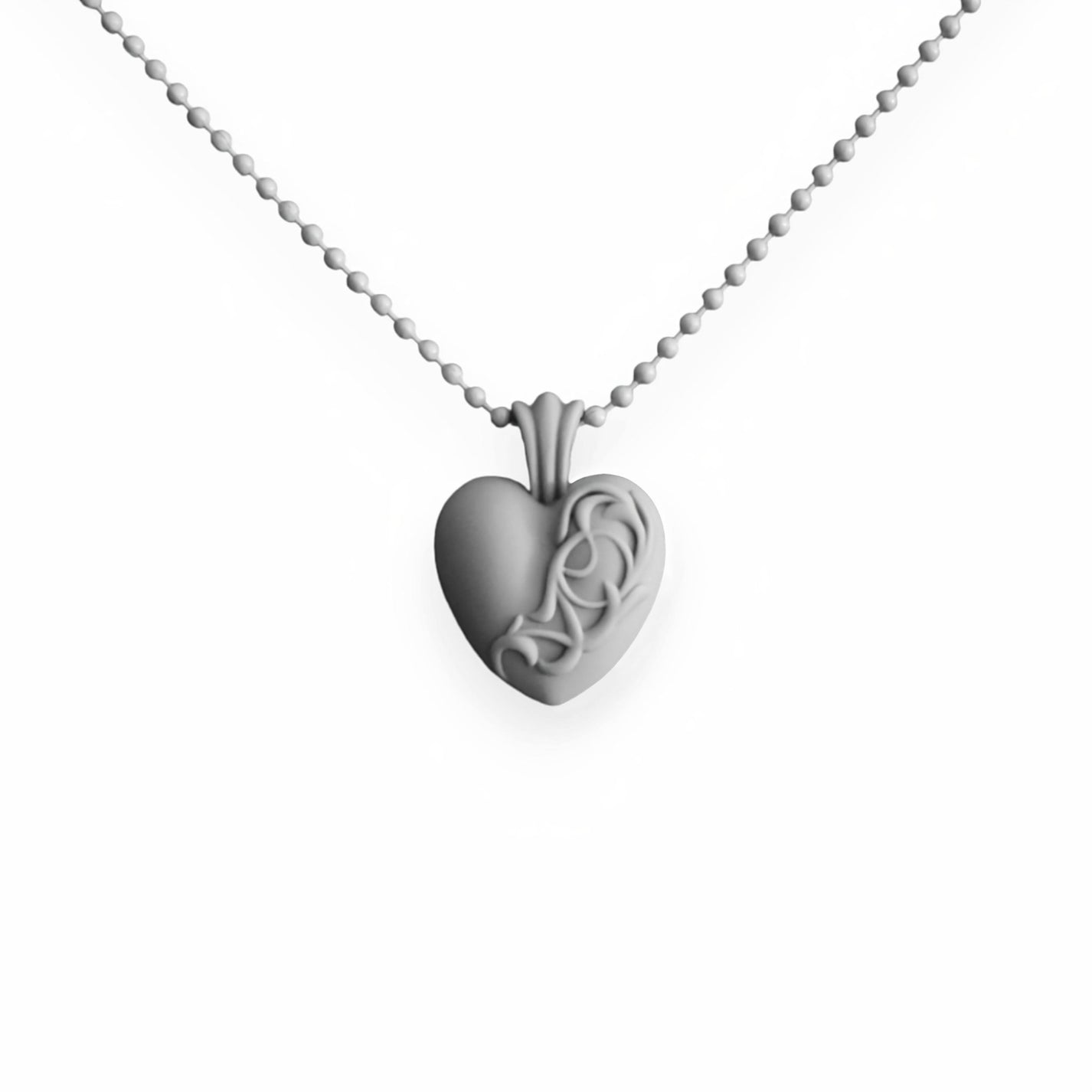 Chrome Hearts Silicone Heart Pendant Necklace - Chrome Hearts