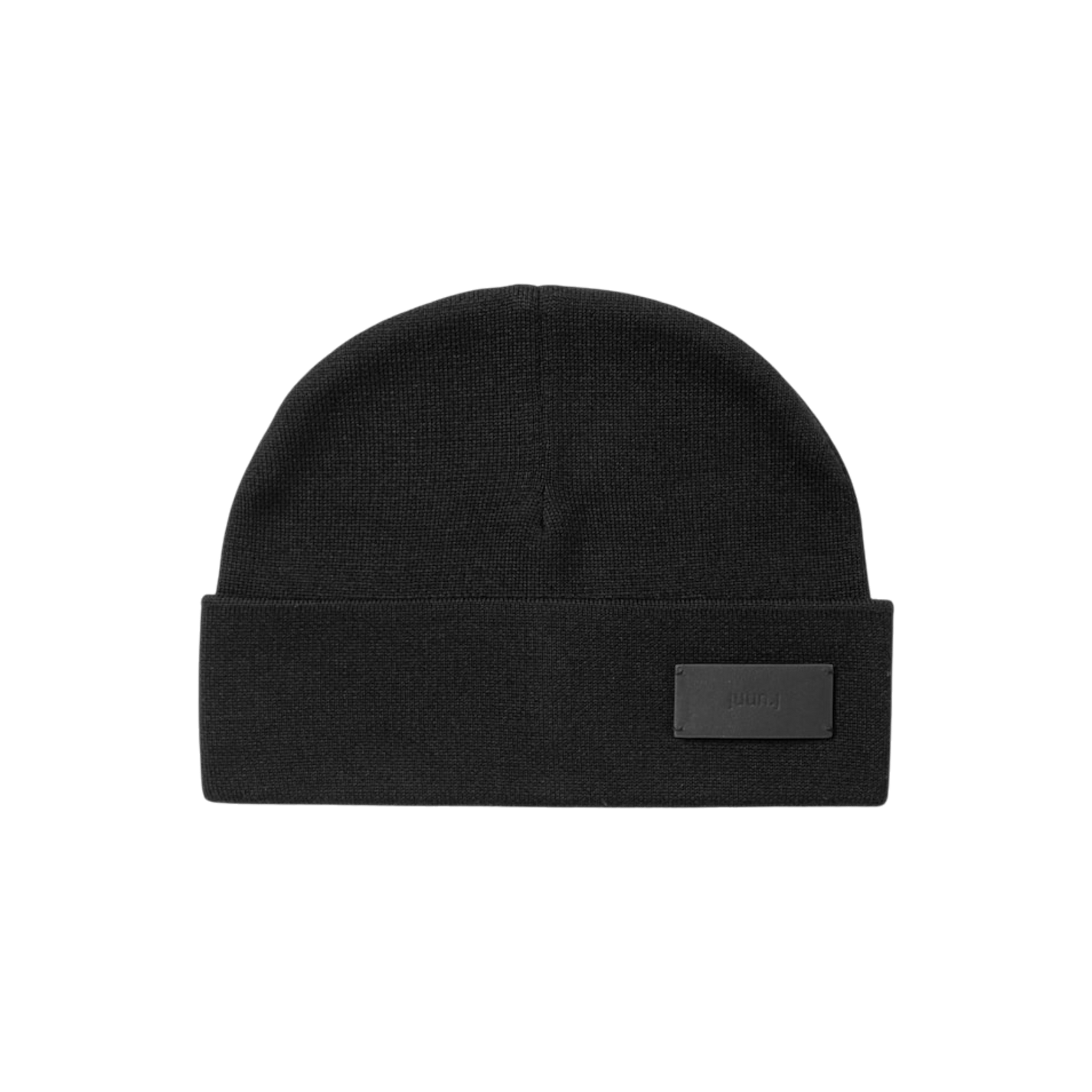 Juun.J Leather Patched Wool Solid Beanie - Juun.J