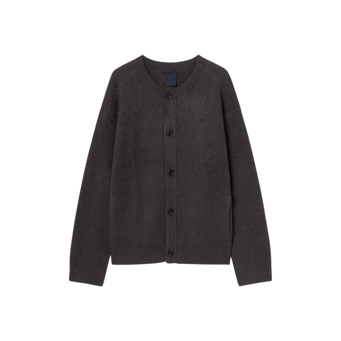 Juun.J Wool Knit Collarless Cardigan Brown - Juun.J