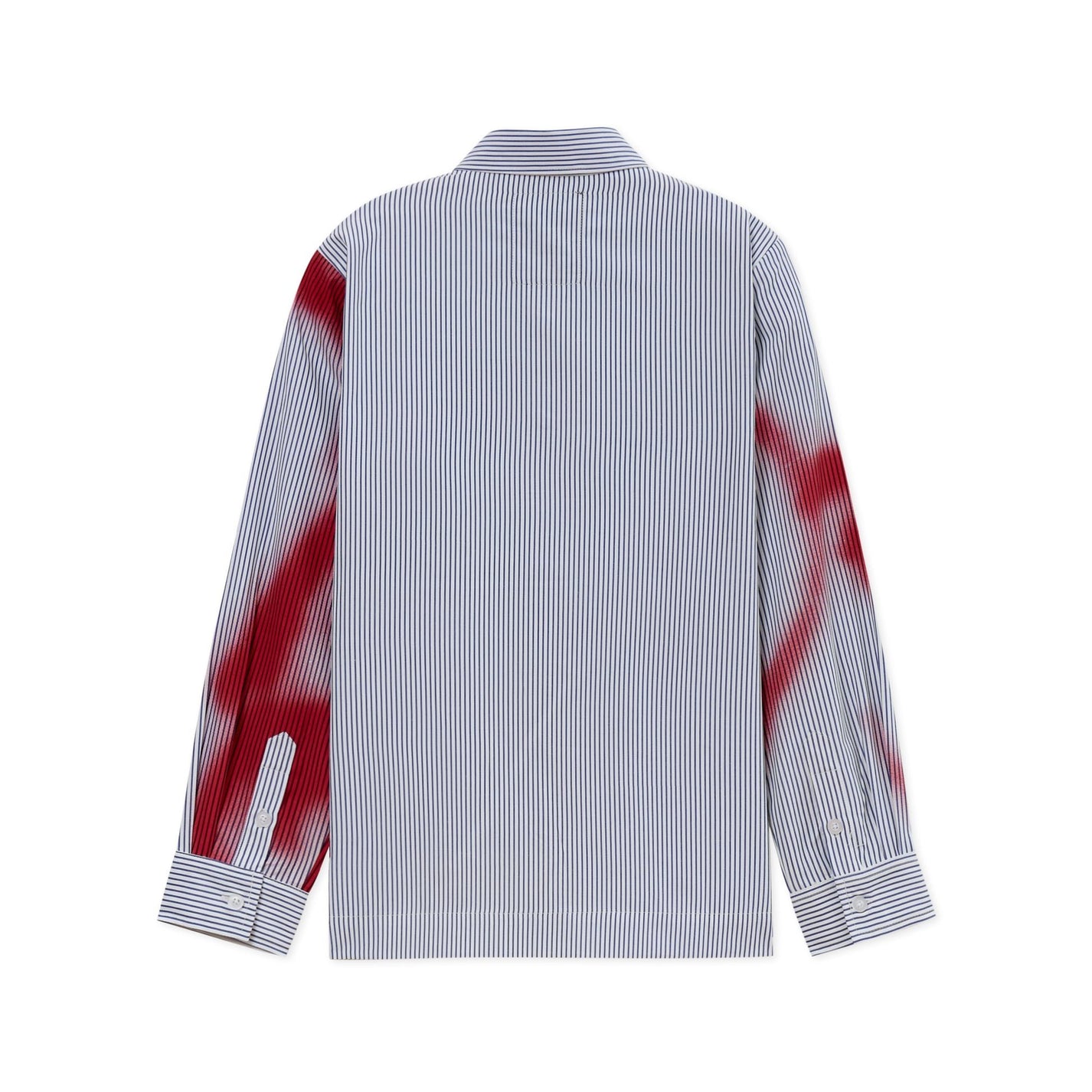 Kidsuper Studios Blurry Face Airbrush Striped Button up Red - Kidsuper Studios