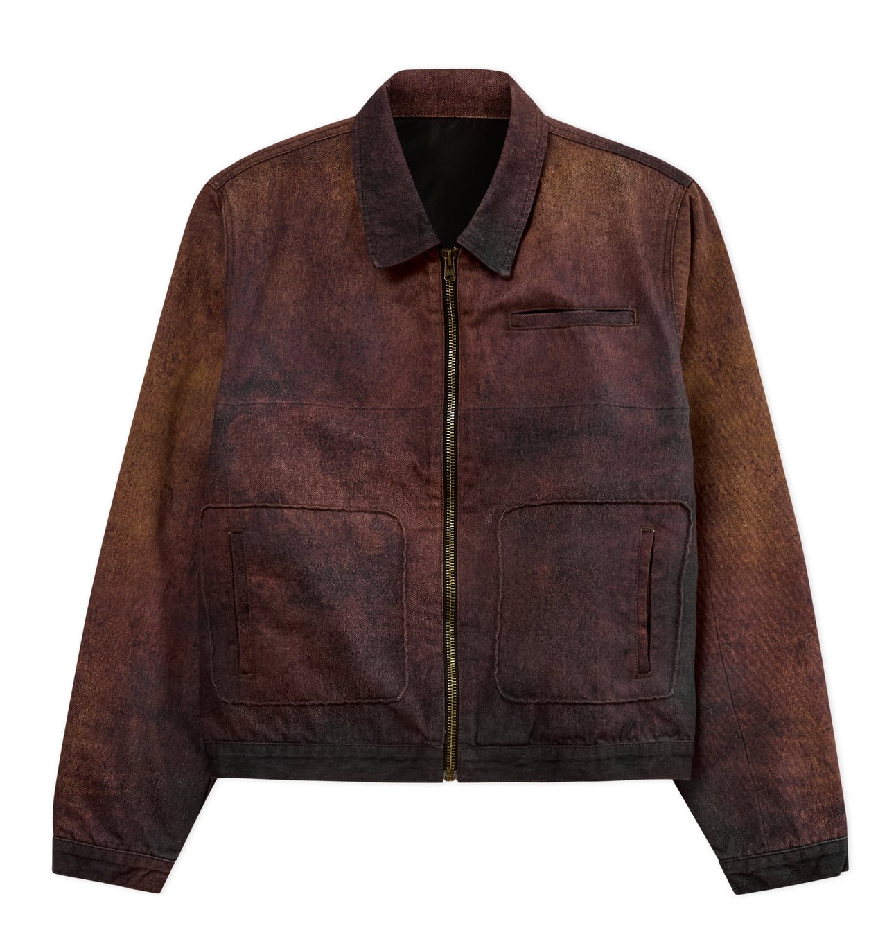 Kidsuper Studios Printed Distressed Coat Burnt Red - Kidsuper Studios