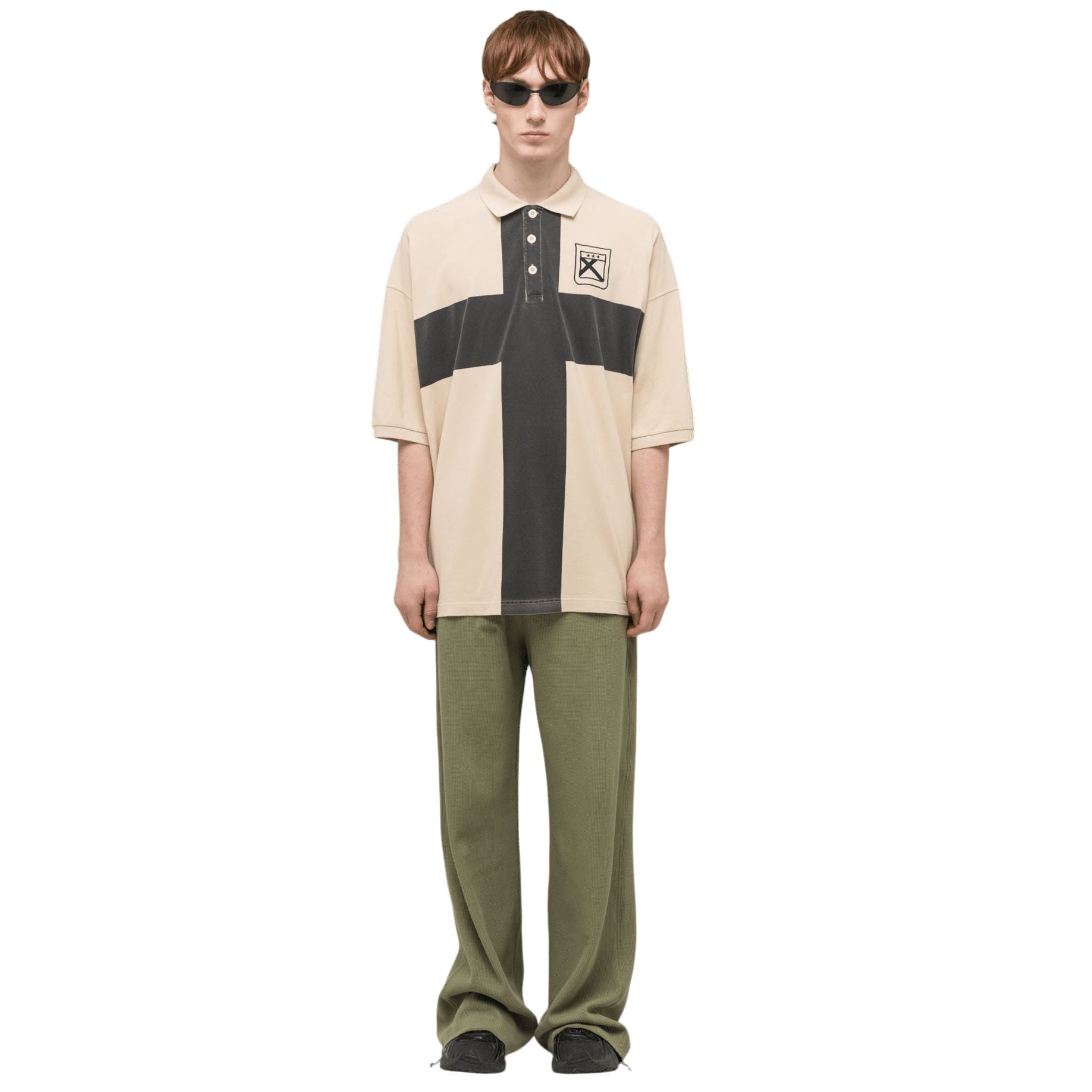 032C Fainting Cross Oversized Polo Shirt - 032C