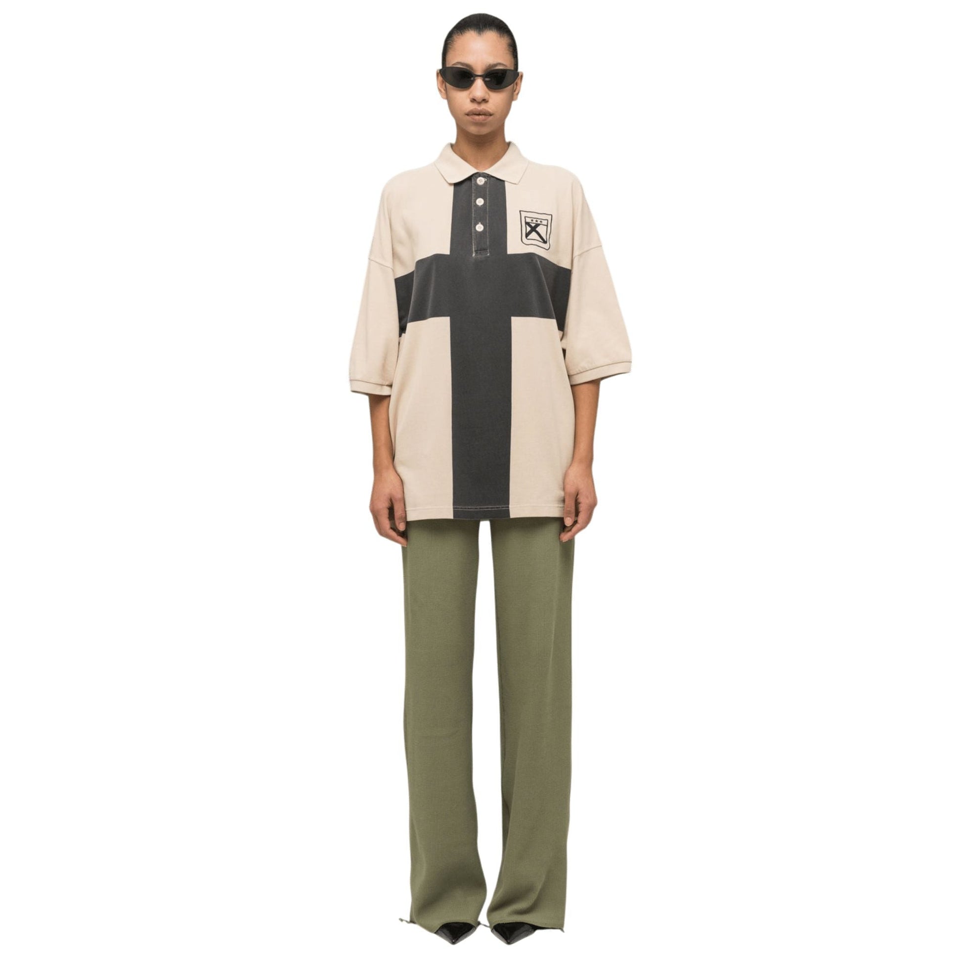 032C Fainting Cross Oversized Polo Shirt - 032C