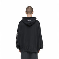 032C &quot;FAITHLESS&quot; OVERSIZED HOODIE WASHED BLACK - 032C