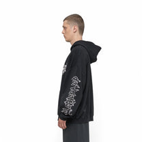 032C &quot;FAITHLESS&quot; OVERSIZED HOODIE WASHED BLACK - 032C