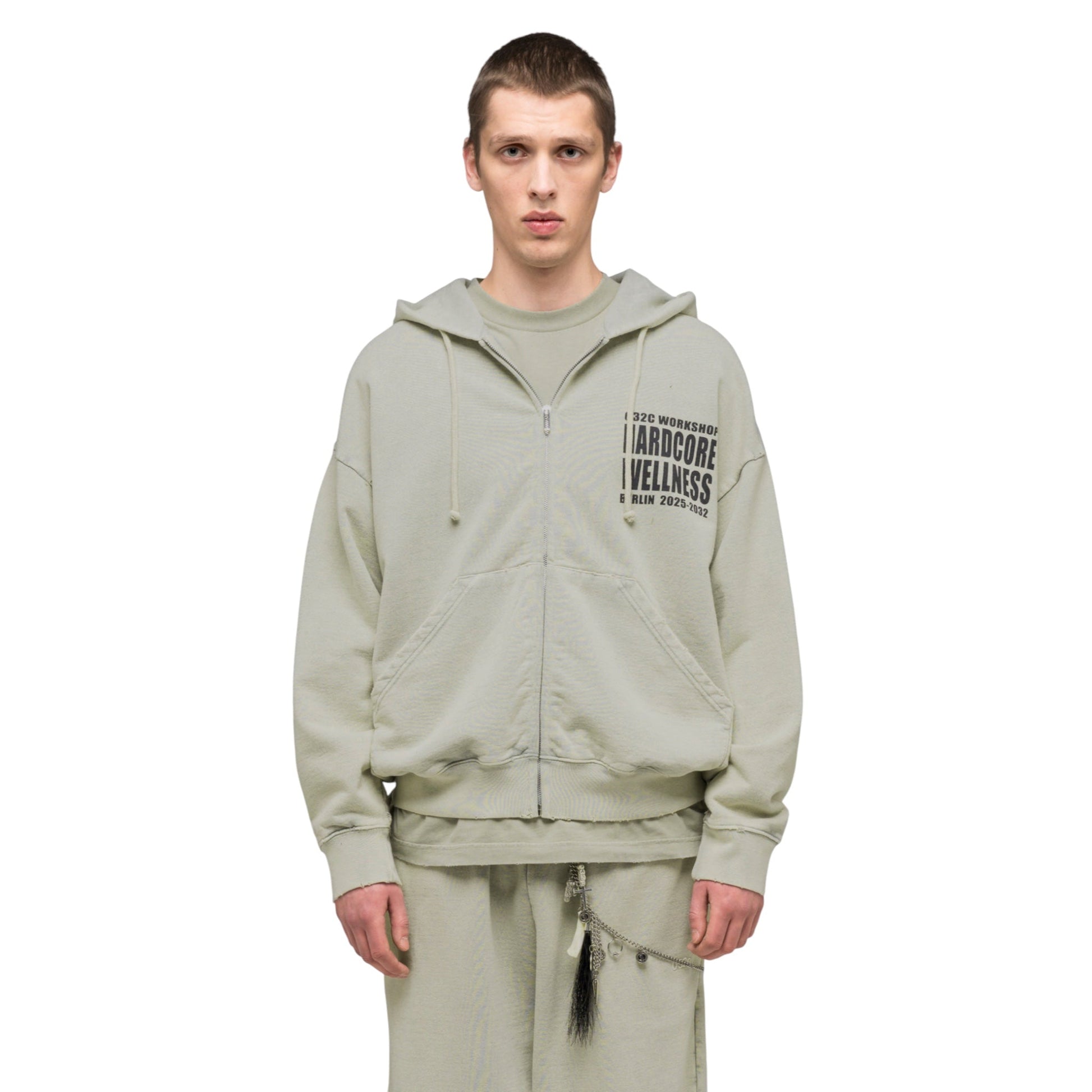 032C Hardcore Wellness Zip Up Hoodie - 032C
