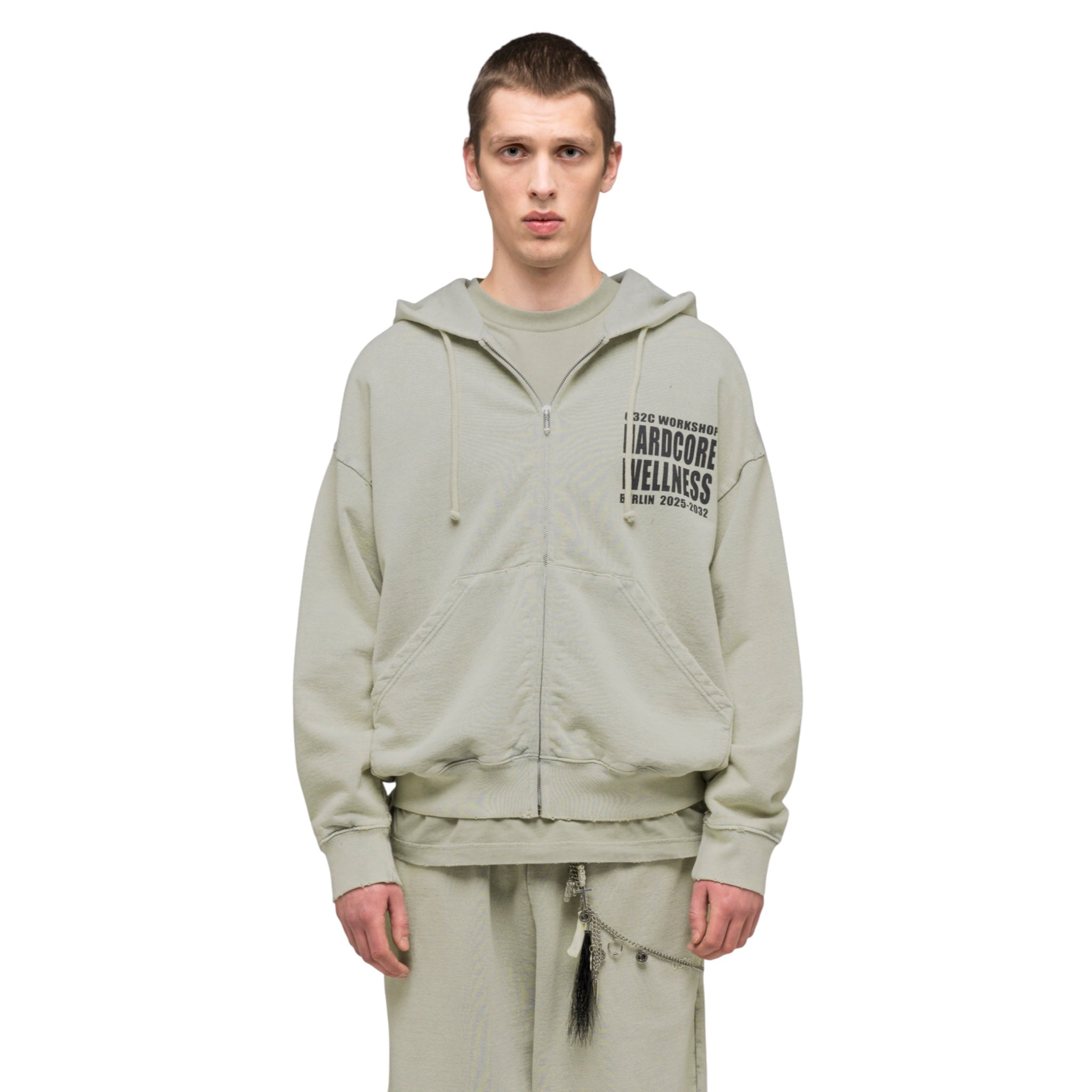 032C Hardcore Wellness Zip Up Hoodie - 032C