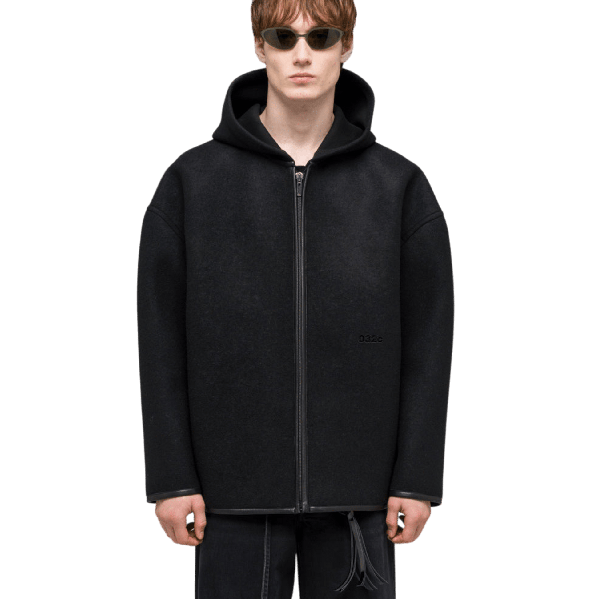 032C Neoprene Zip Up Hooded Jacket - 032C