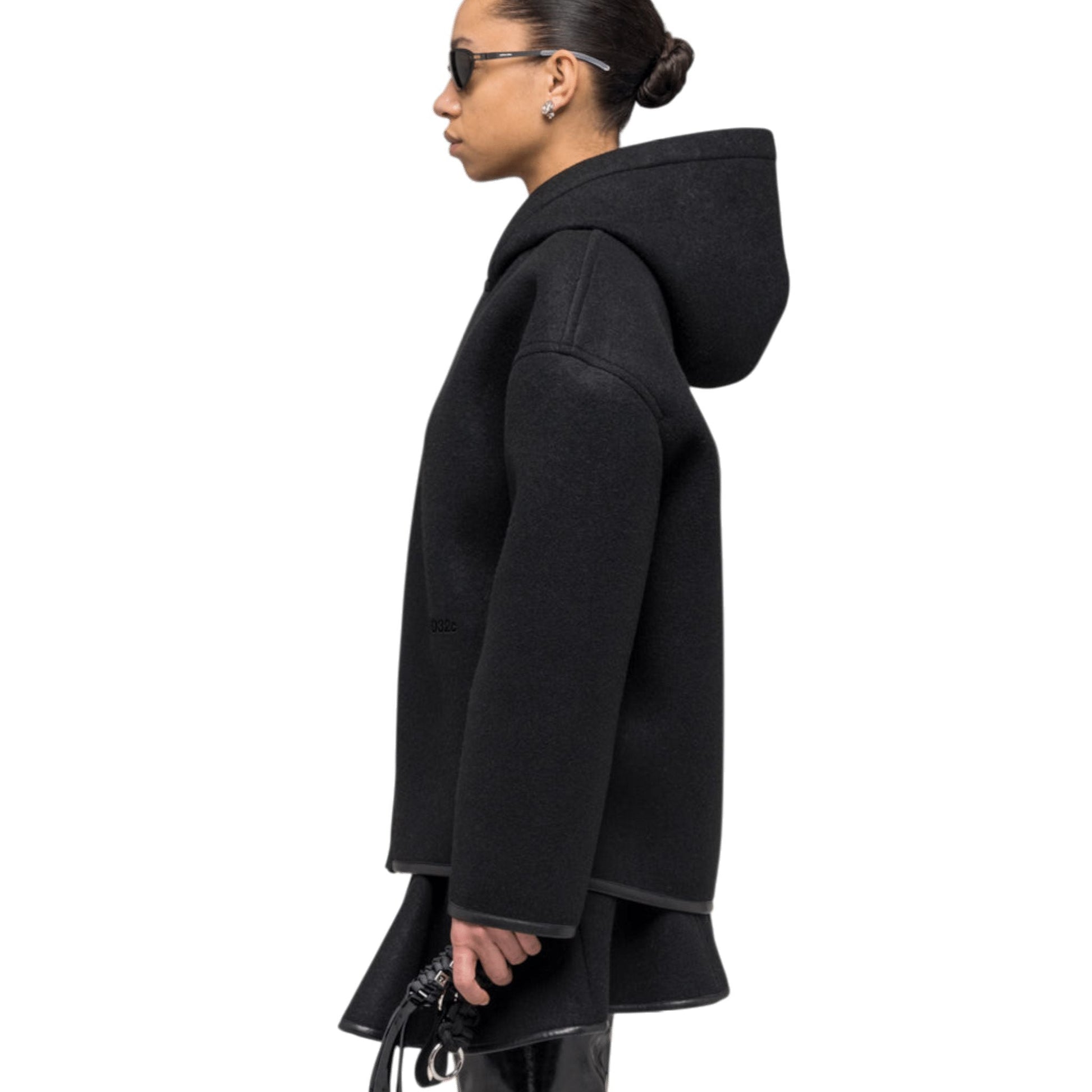 032C Neoprene Zip Up Hooded Jacket - 032C