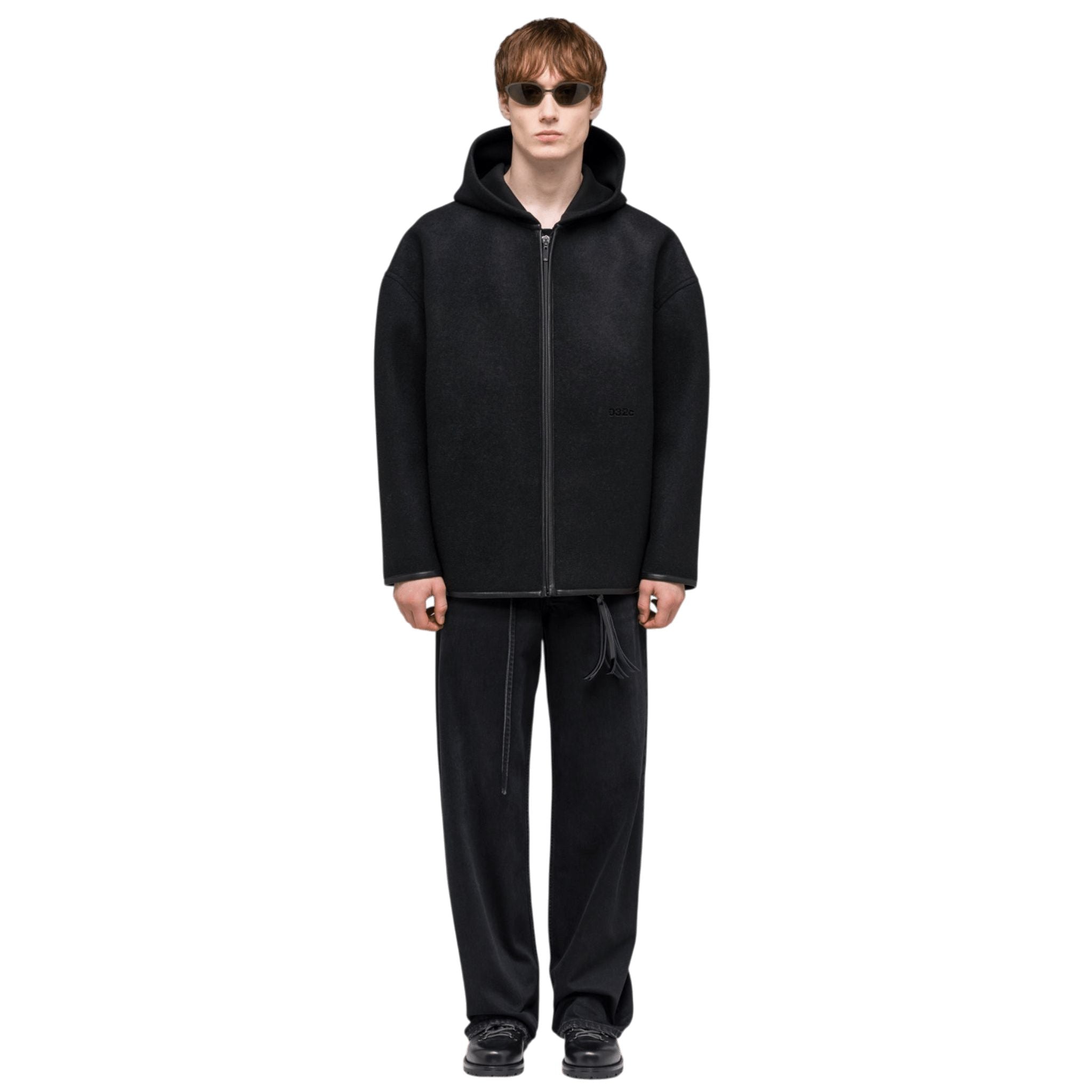 032C Neoprene Zip Up Hooded Jacket - 032C