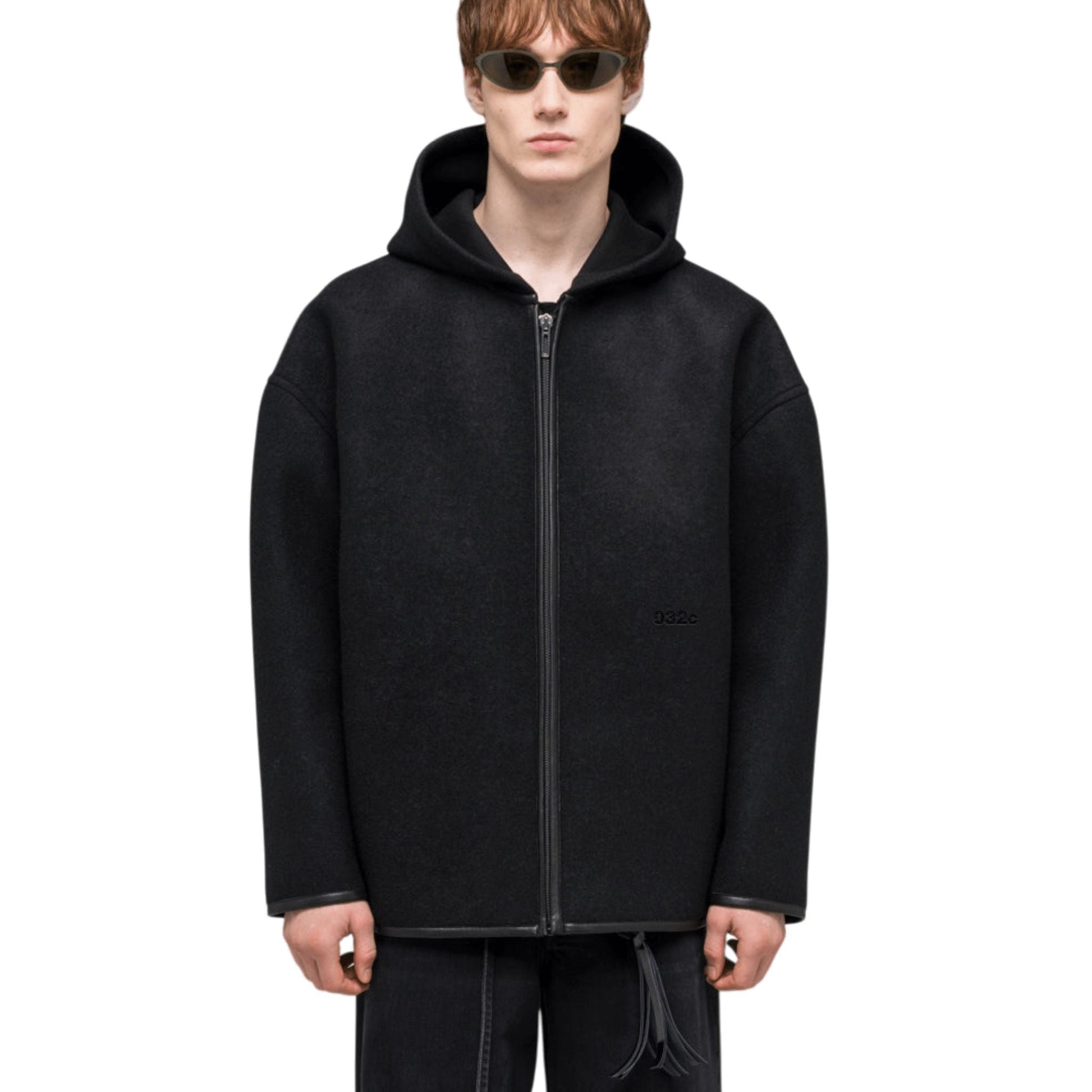 032C Neoprene Zip Up Hooded Jacket - 032C