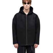 032C Neoprene Zip Up Hooded Jacket - 032C