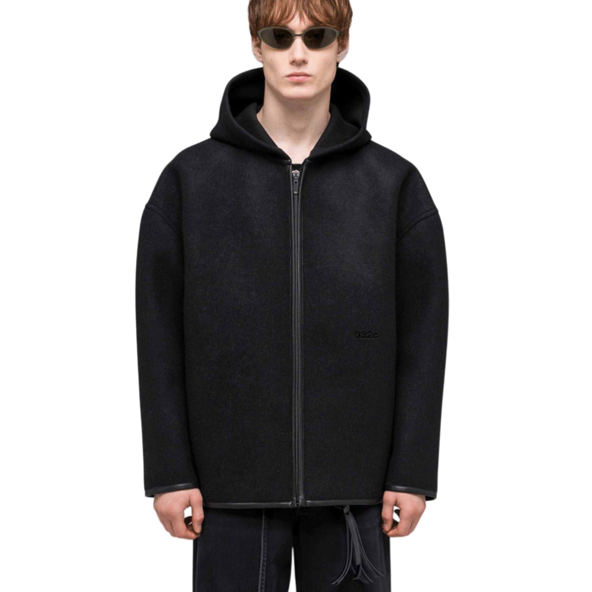 032C Neoprene Zip Up Hooded Jacket - 032C