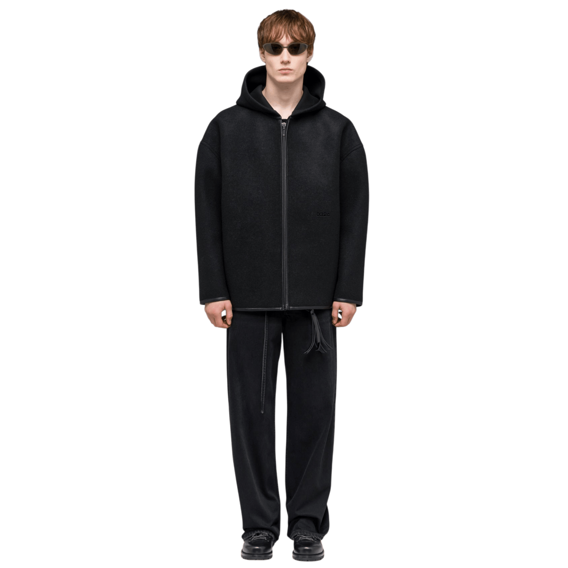 032C Neoprene Zip Up Hooded Jacket - 032C