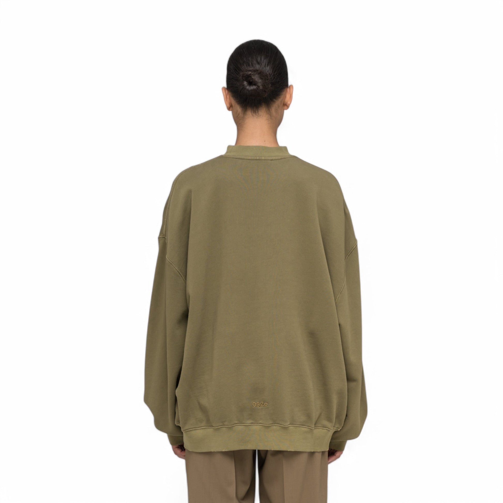 032C &quot;NO FUN&quot; OVERSIZED CREWNECK - 032C