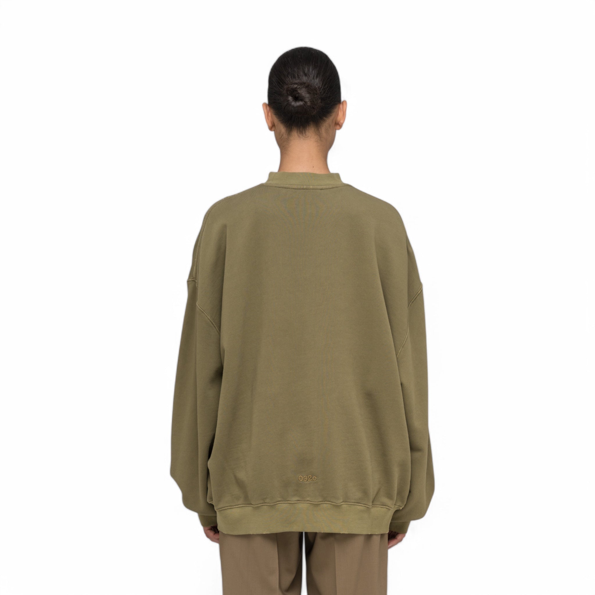 032C &quot;NO FUN&quot; OVERSIZED CREWNECK - 032C