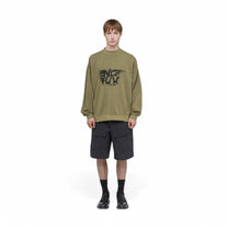 032C &quot;NO FUN&quot; OVERSIZED CREWNECK - 032C