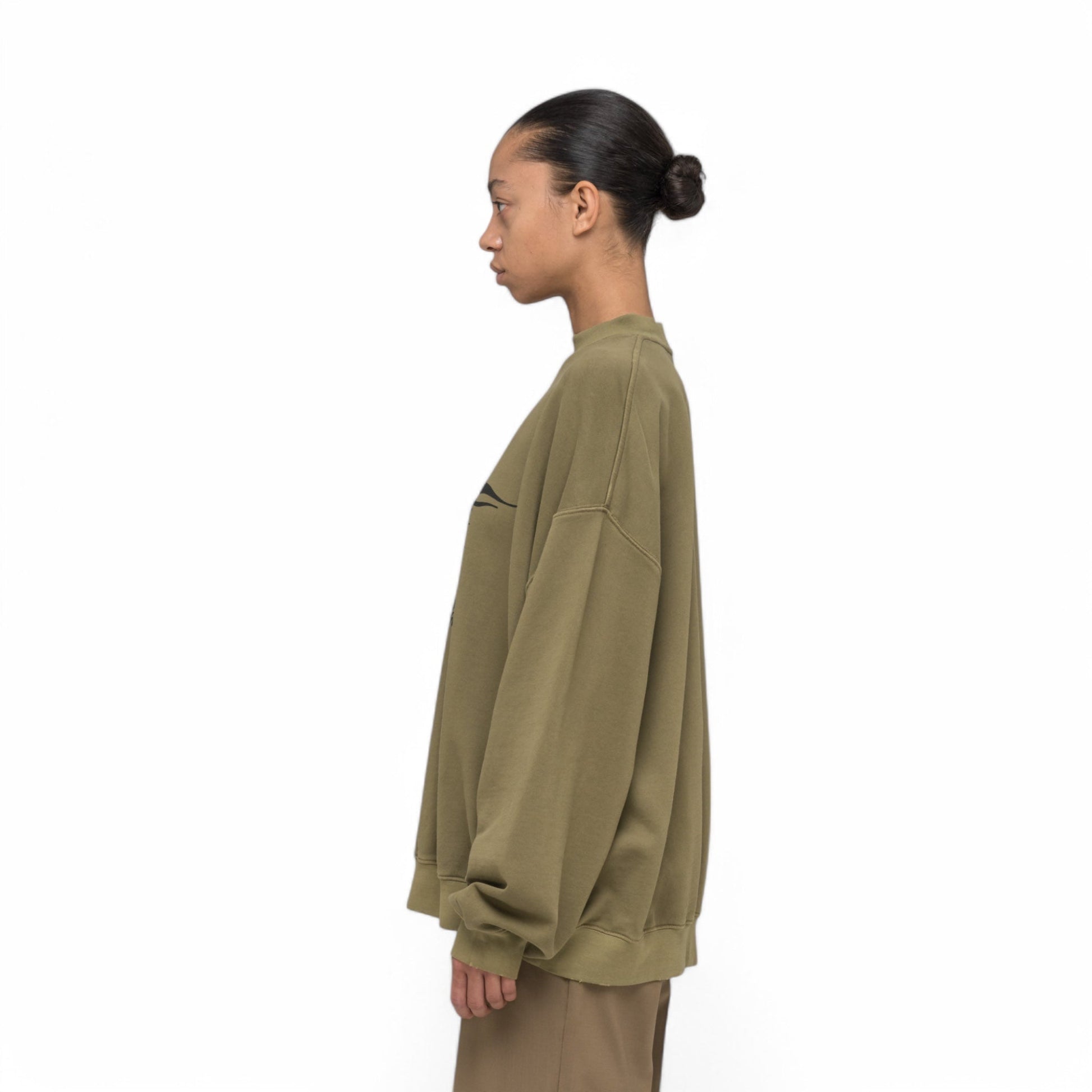 032C &quot;NO FUN&quot; OVERSIZED CREWNECK - 032C