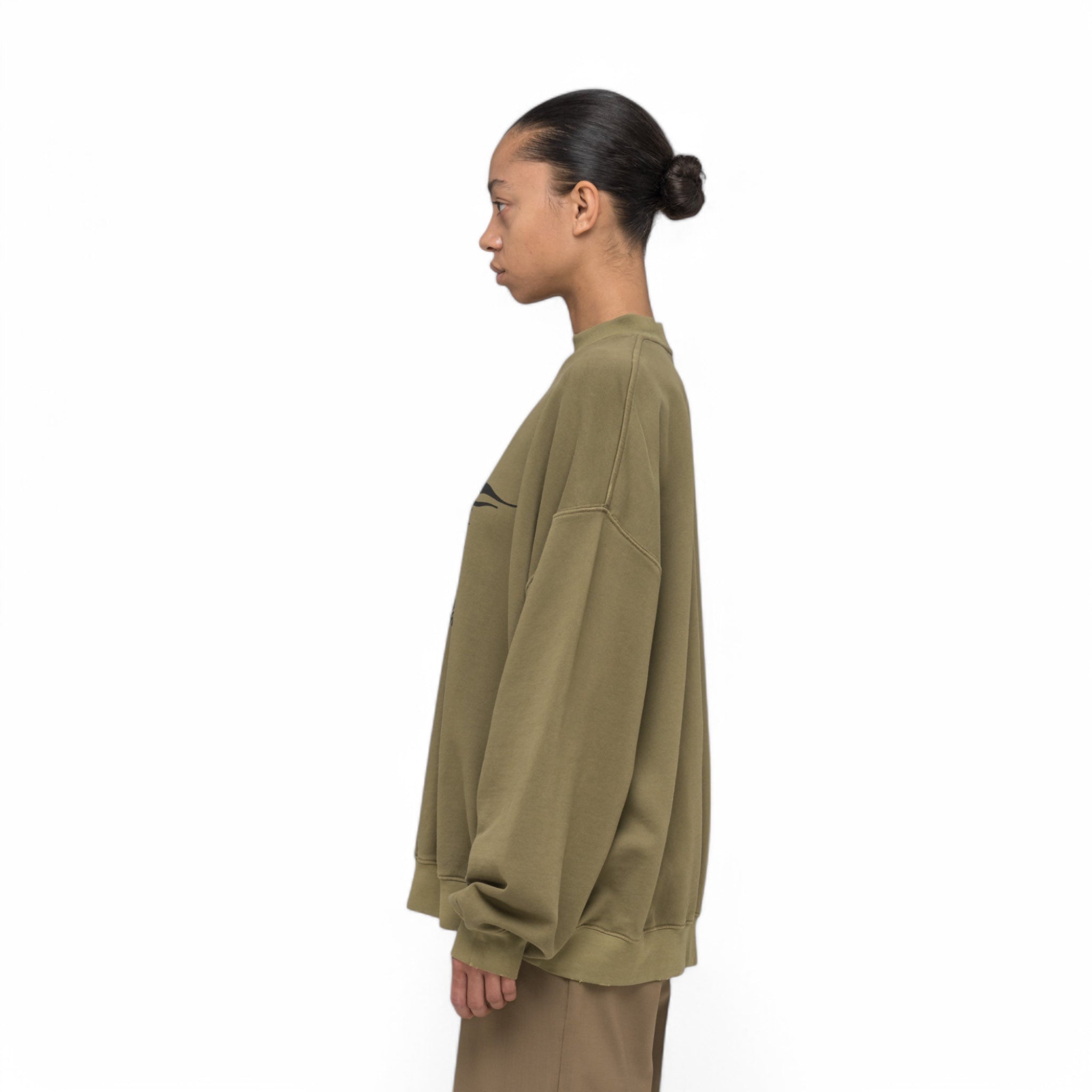 032C &quot;NO FUN&quot; OVERSIZED CREWNECK - 032C
