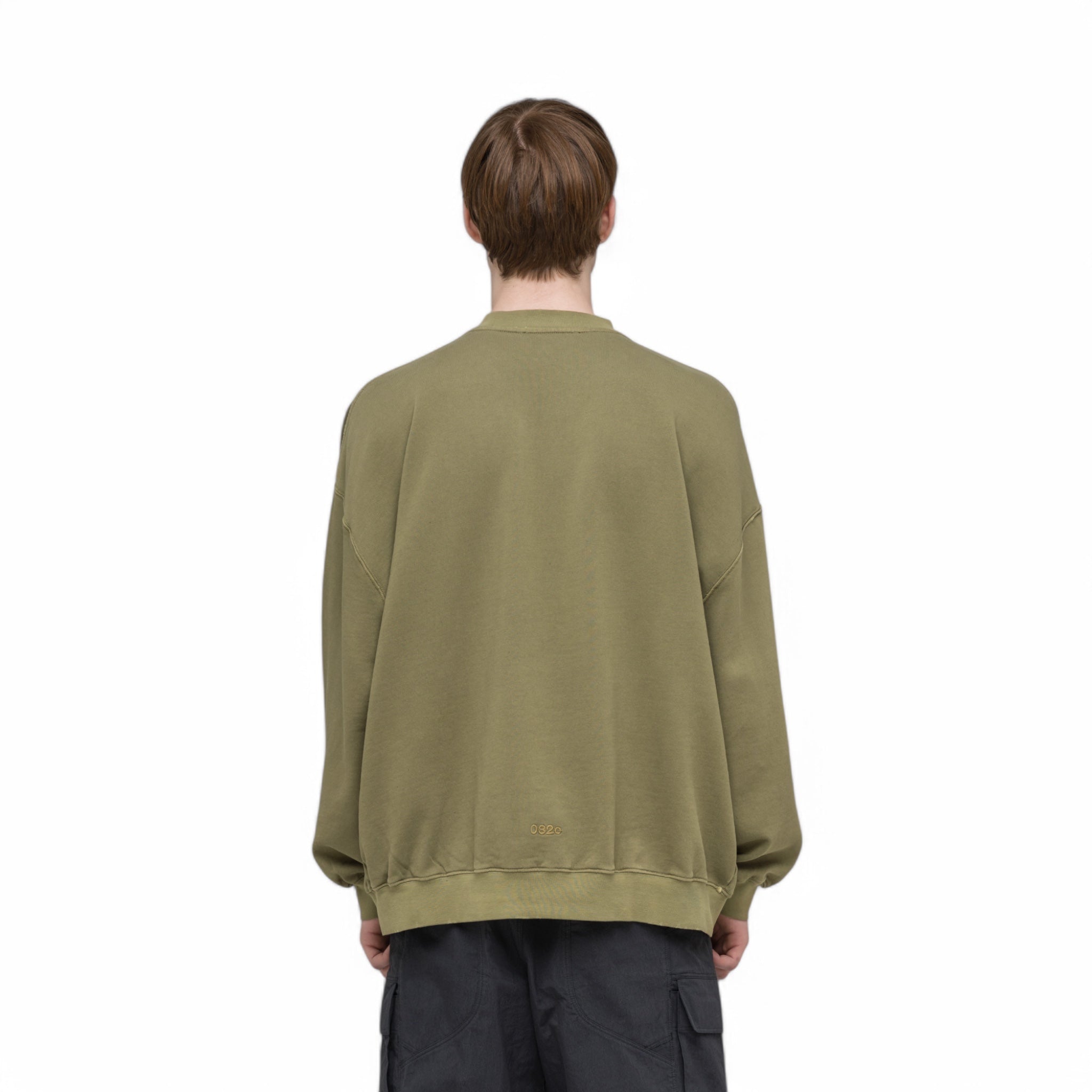 032C &quot;NO FUN&quot; OVERSIZED CREWNECK - 032C