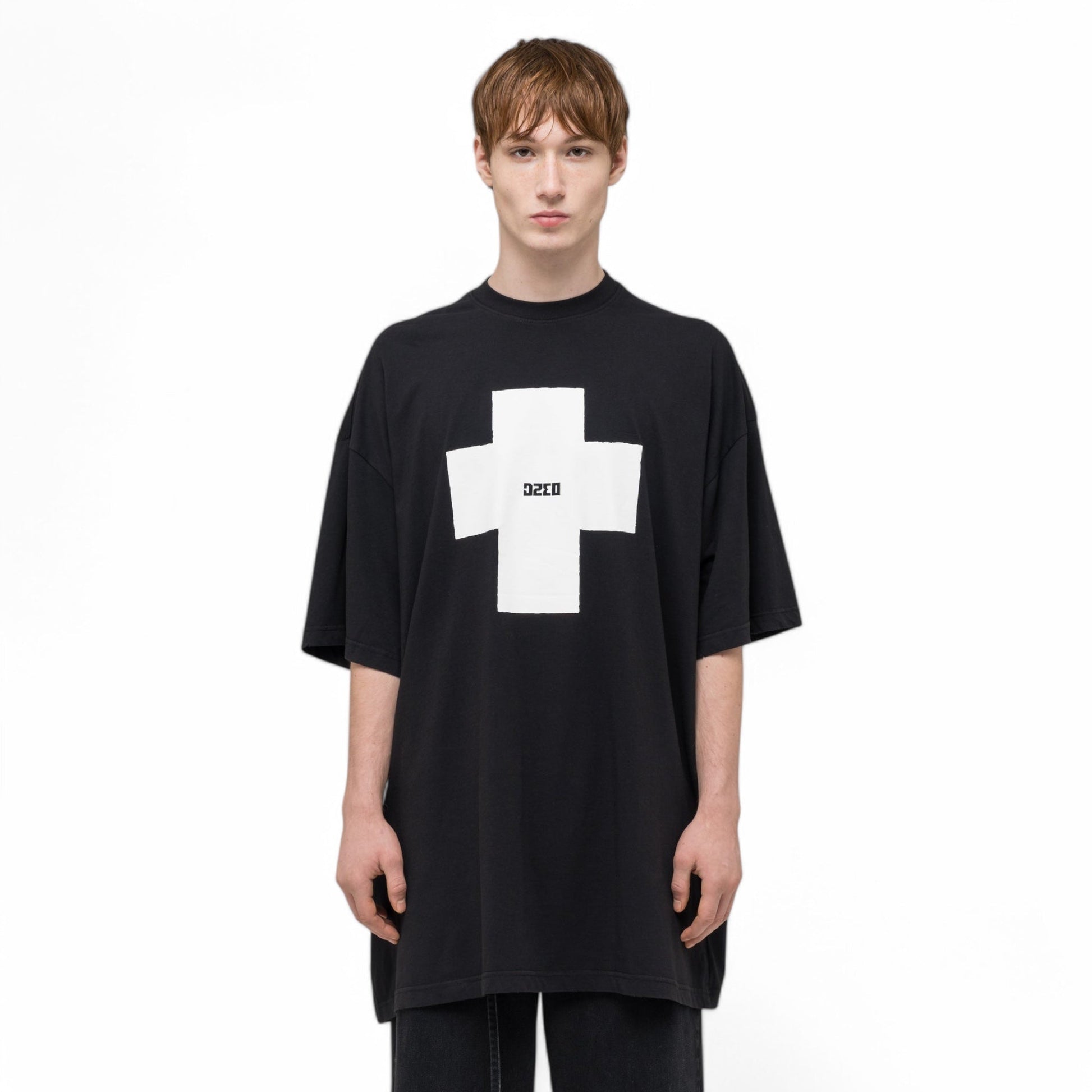 032C &quot;POINT ZERO&quot; OVERSIZED T - SHIRT WASHED BLACK - 032C