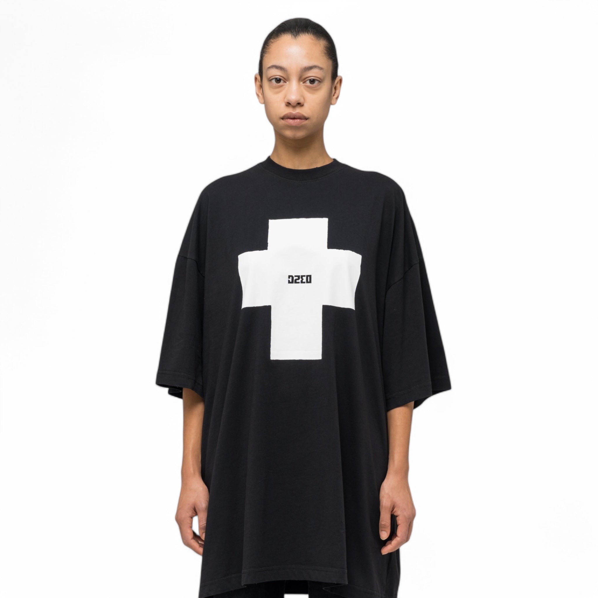 032C &quot;POINT ZERO&quot; OVERSIZED T - SHIRT WASHED BLACK - 032C