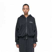 032C &quot;ROUTINE&quot; ZIP HOODIE WASHED BLACK - 032C