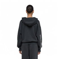 032C &quot;ROUTINE&quot; ZIP HOODIE WASHED BLACK - 032C