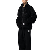 Maison MIHARA YASUHIRO Wide Back Boa Jacket Black