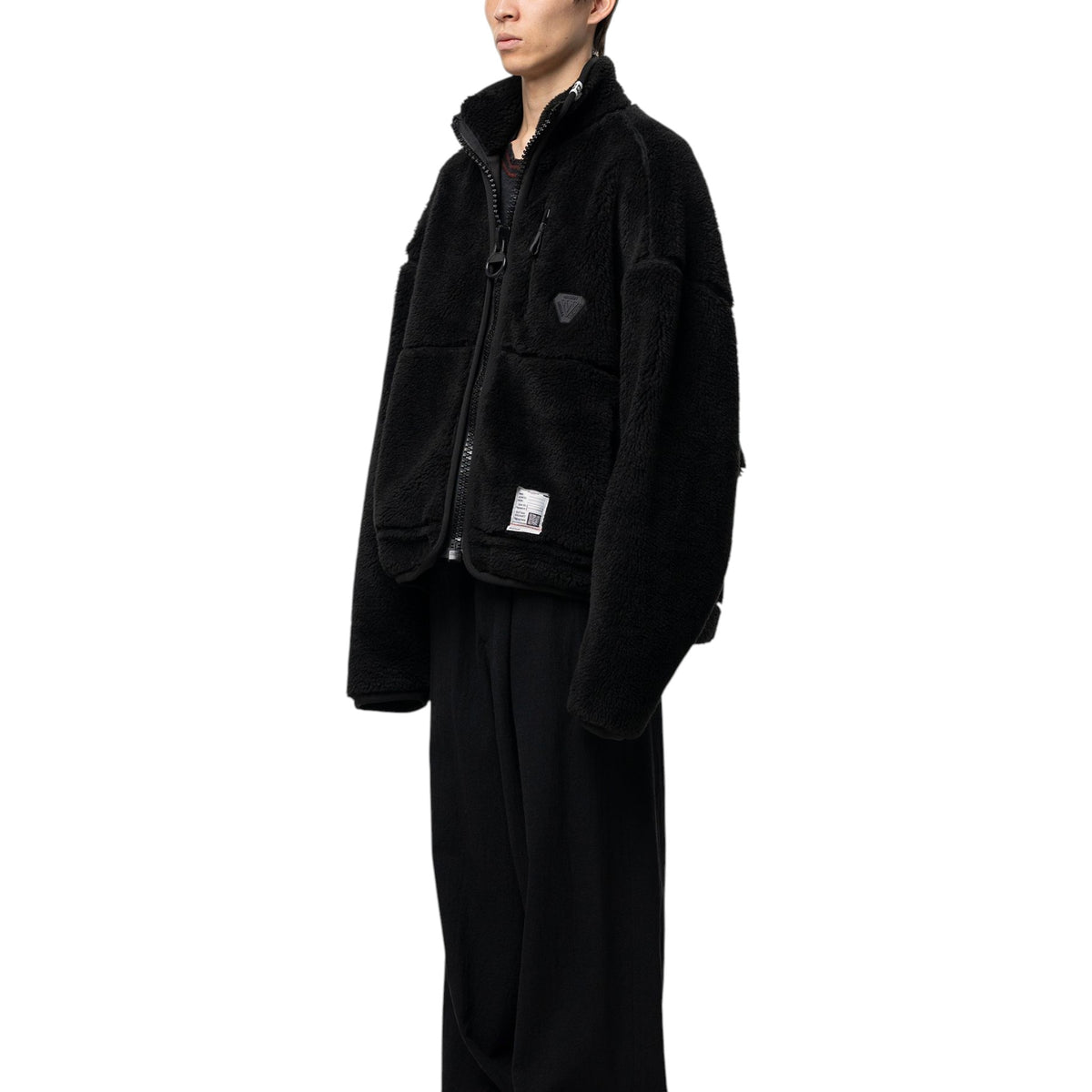 Maison MIHARA YASUHIRO Wide Back Boa Jacket Black