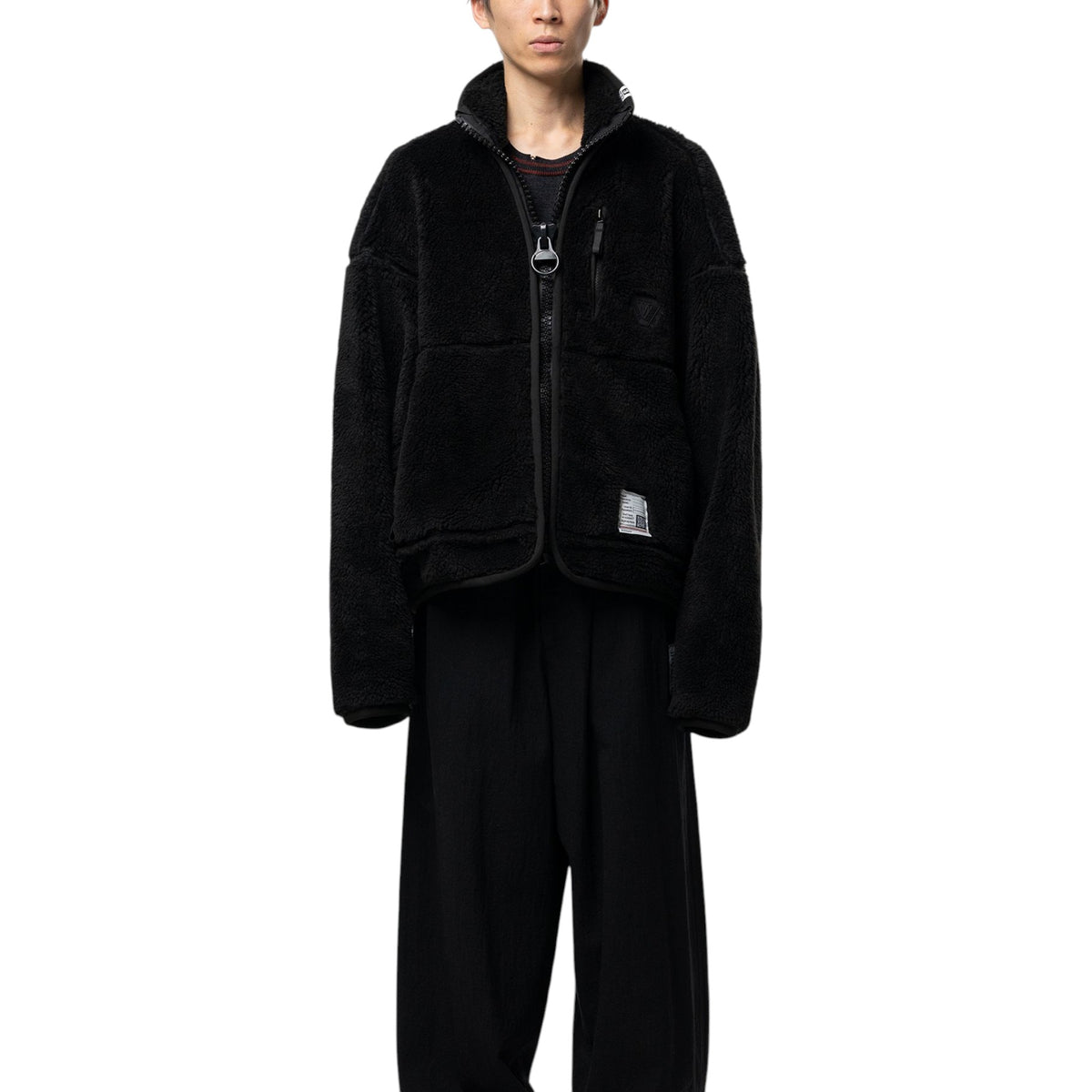 Maison MIHARA YASUHIRO Wide Back Boa Jacket Black