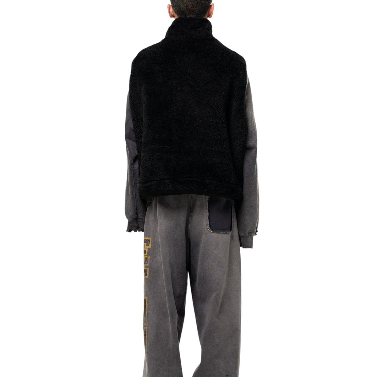 Maison MIHARA YASUHIRO Wide Back Boa Vest Black