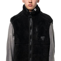 Maison MIHARA YASUHIRO Wide Back Boa Vest Black