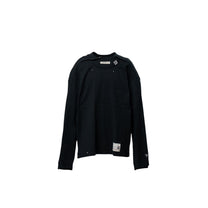 Maison MIHARA YASUHIRO Thermal Combined Long Sleeve T-Shirt Black