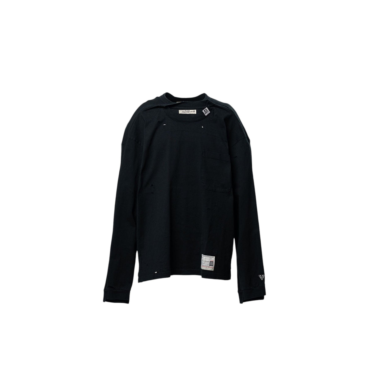Maison MIHARA YASUHIRO Thermal Combined Long Sleeve T-Shirt Black
