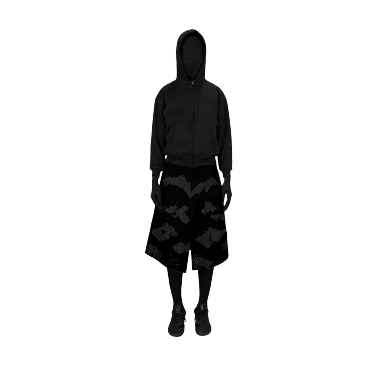 DINGYUN ZHANG Crew Hoodie Slim Fit Black