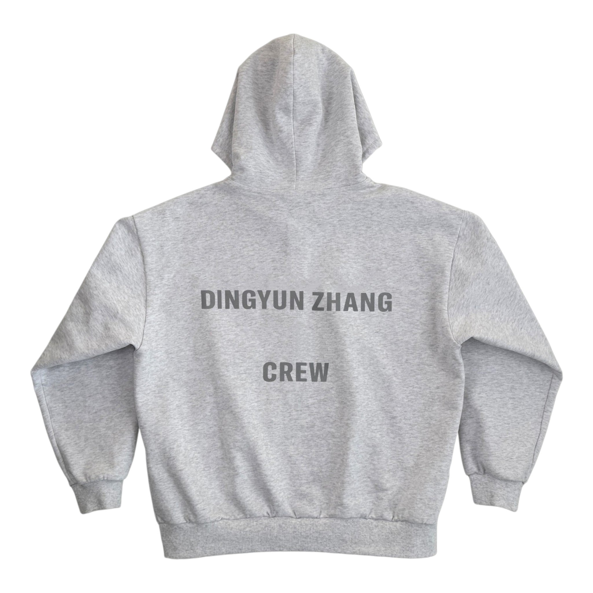 DINGYUN ZHANG Crew Hoodie Slim Fit Heather Gray