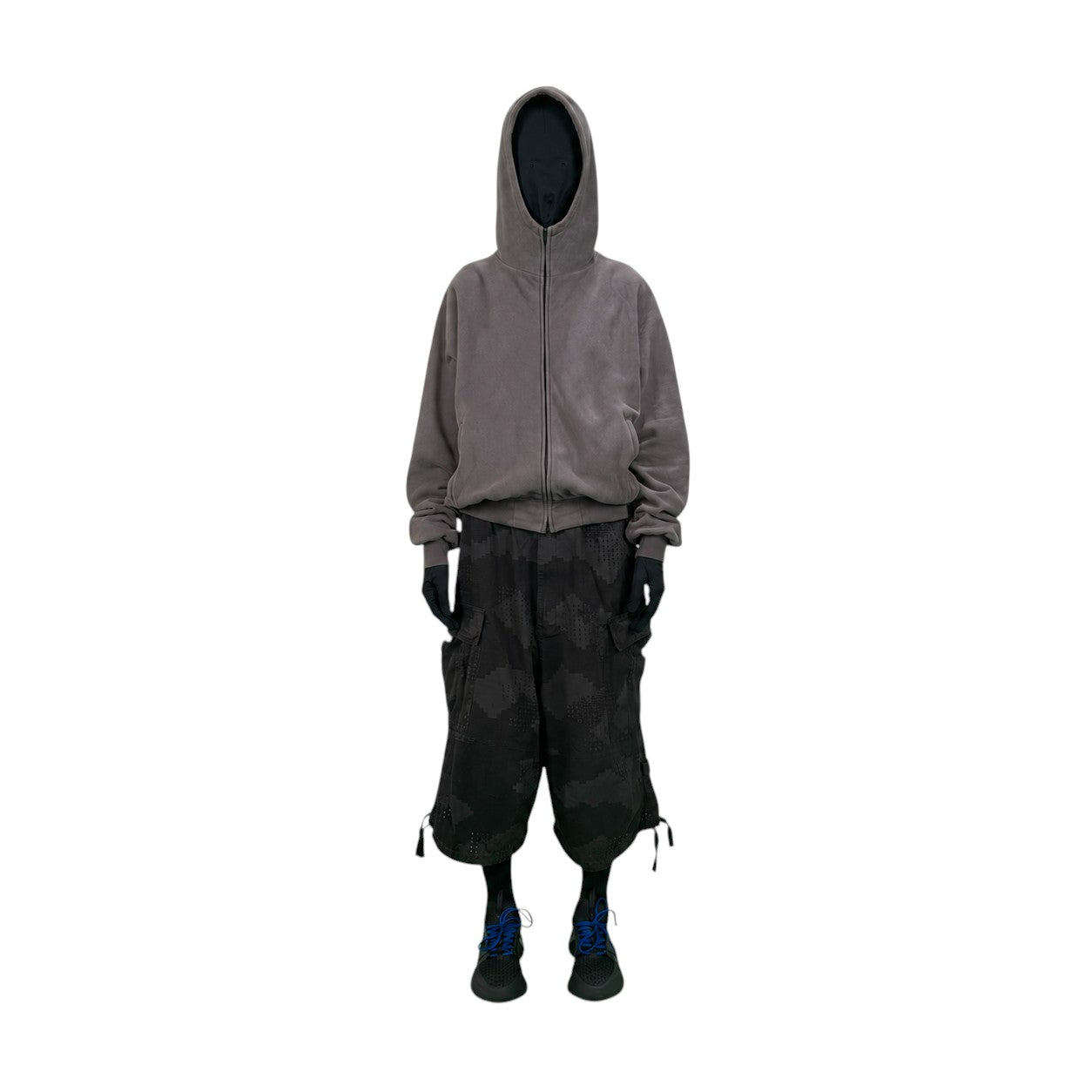 DINGYUN ZHANG Zip-Up Hoodie Slate