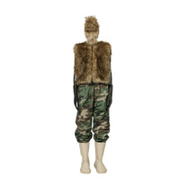 DINGYUN ZHANG Reversible Faux Fur Gilet Coyote