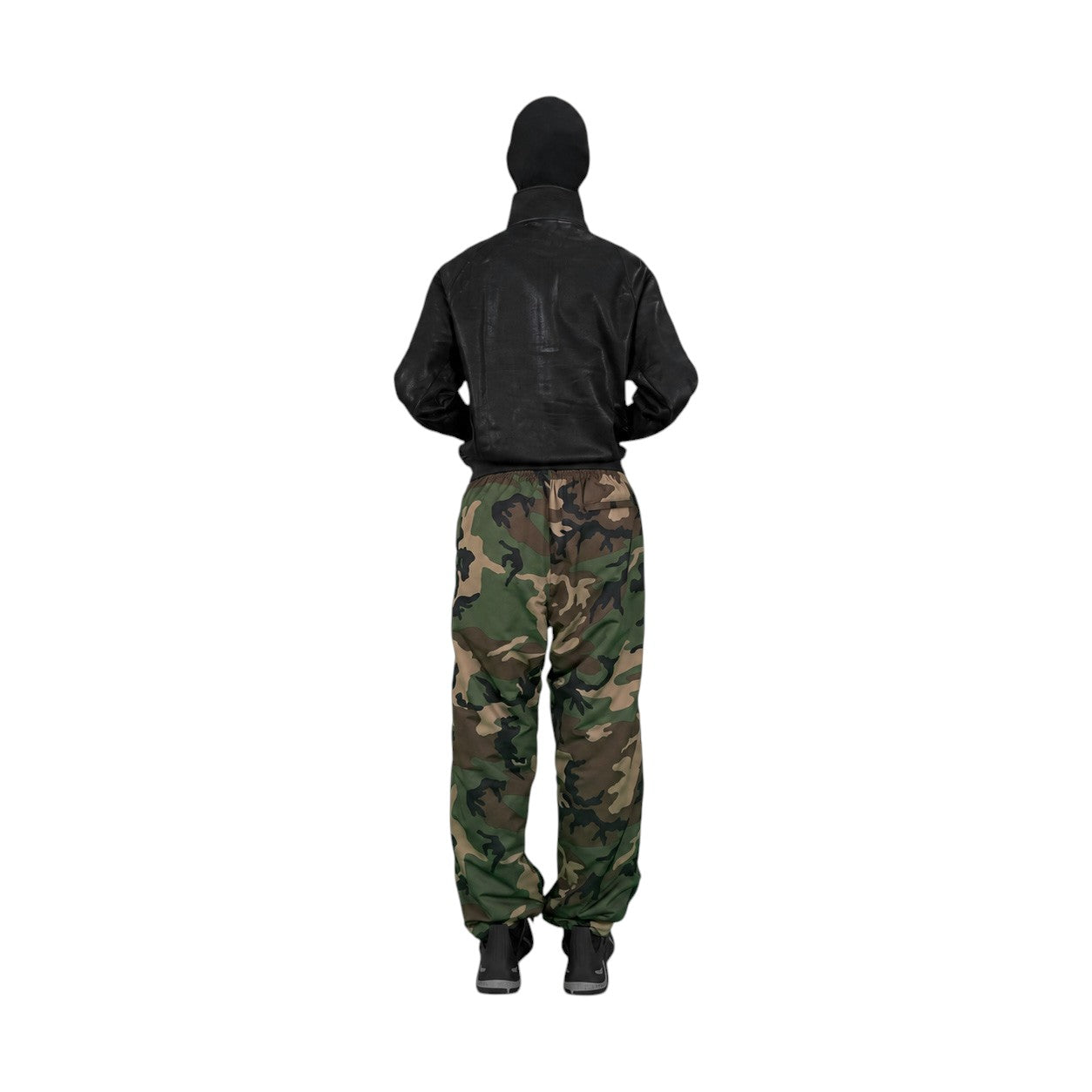 DINGYUN ZHANG Coated Zip Neck Sweatshirt Onyx