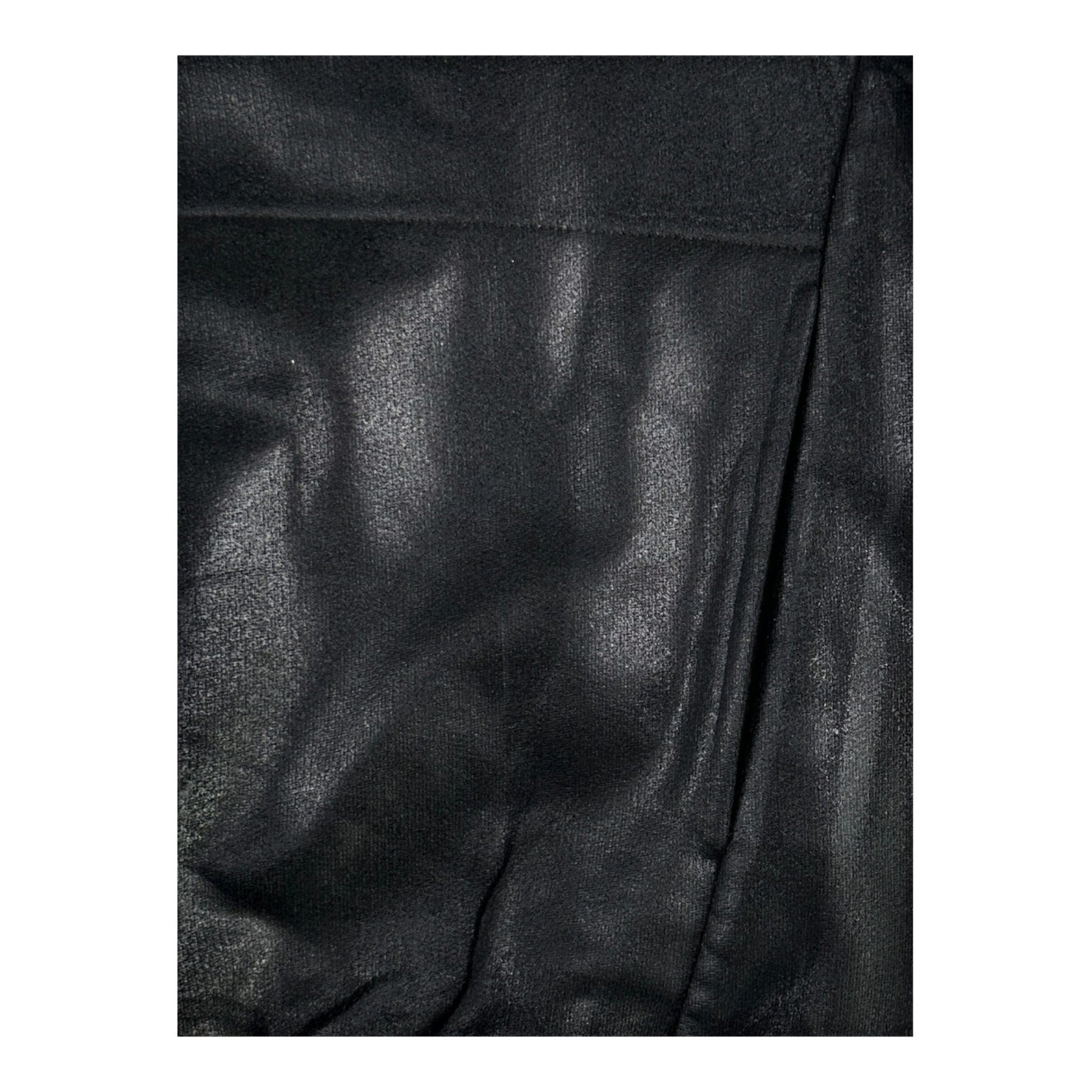 DINGYUN ZHANG Coated Zip Neck Sweatshirt Onyx
