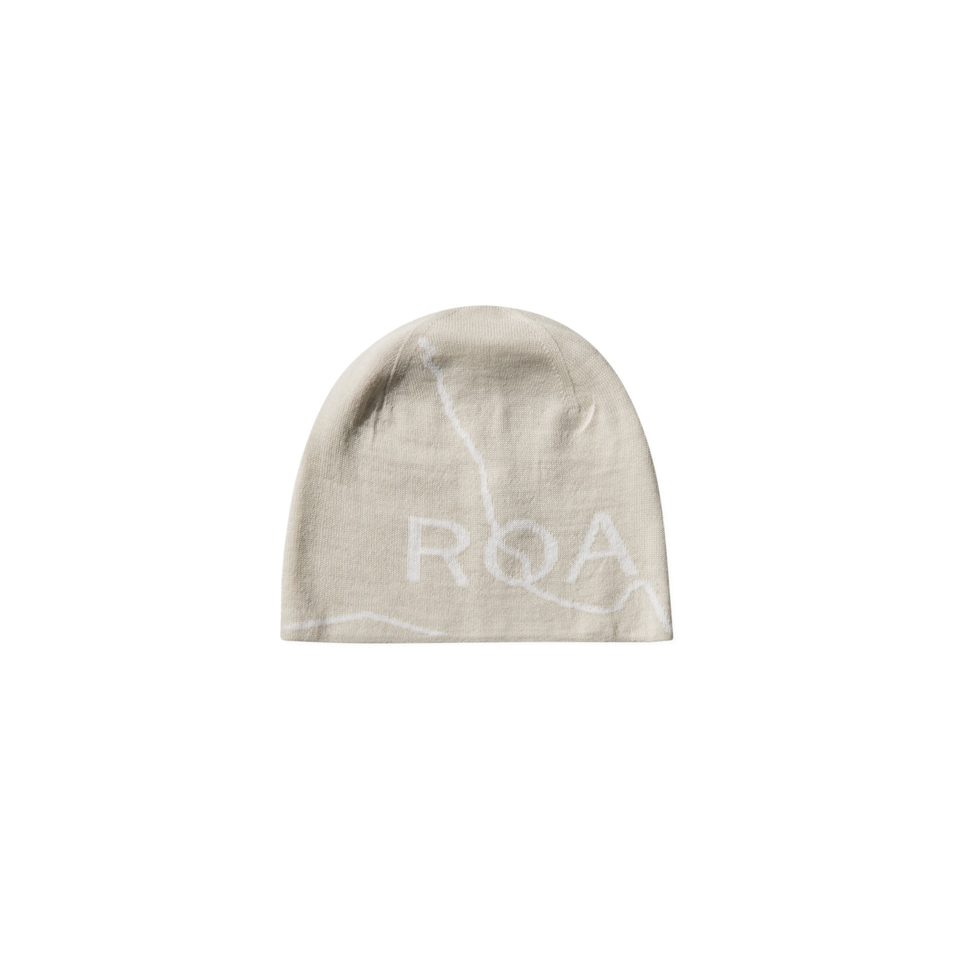 ROA Logo Wool Beanie Off White