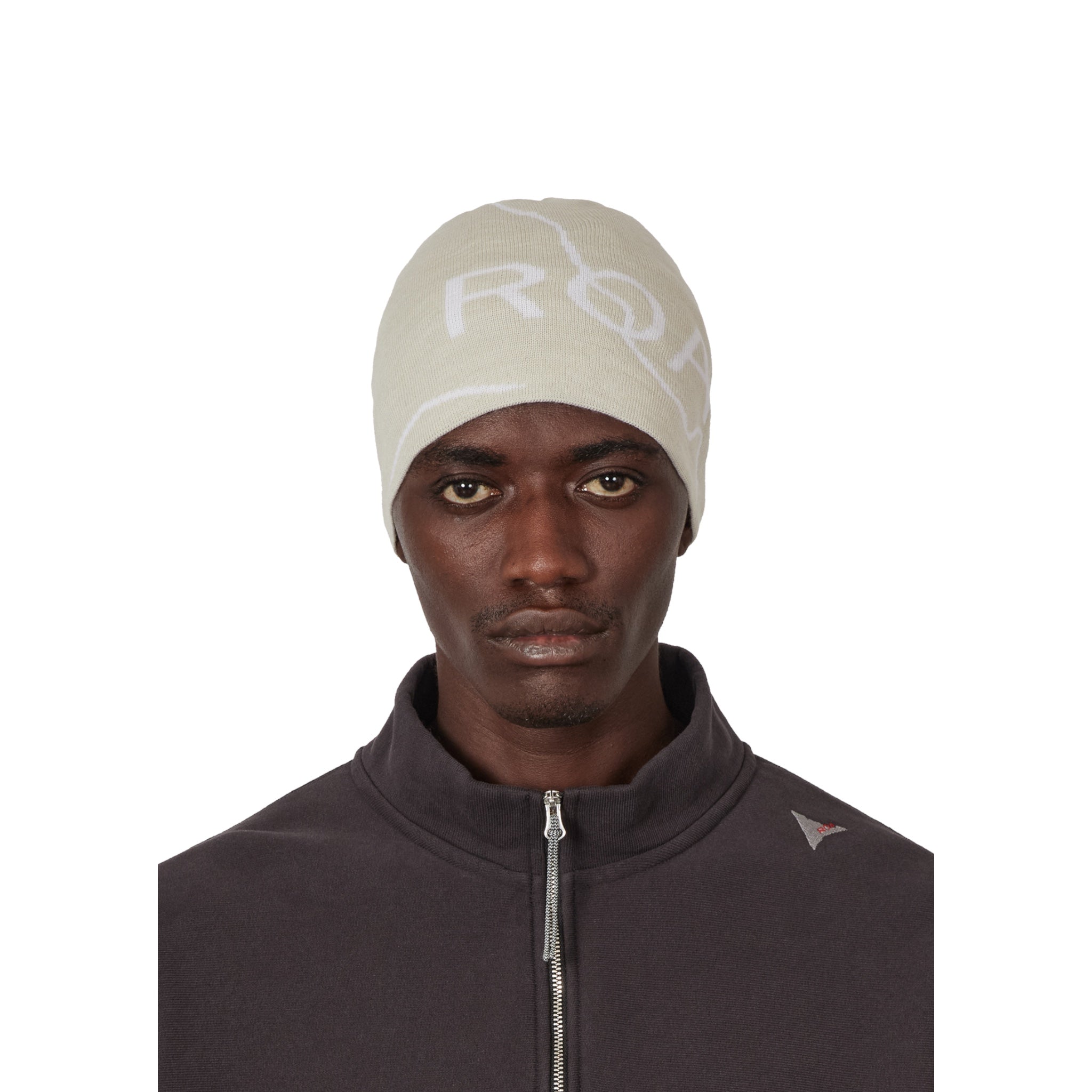 ROA Logo Wool Beanie Off White