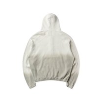 ROA Bee Sun Faded Organic Waffle Zip Up Hoodie Dirty White