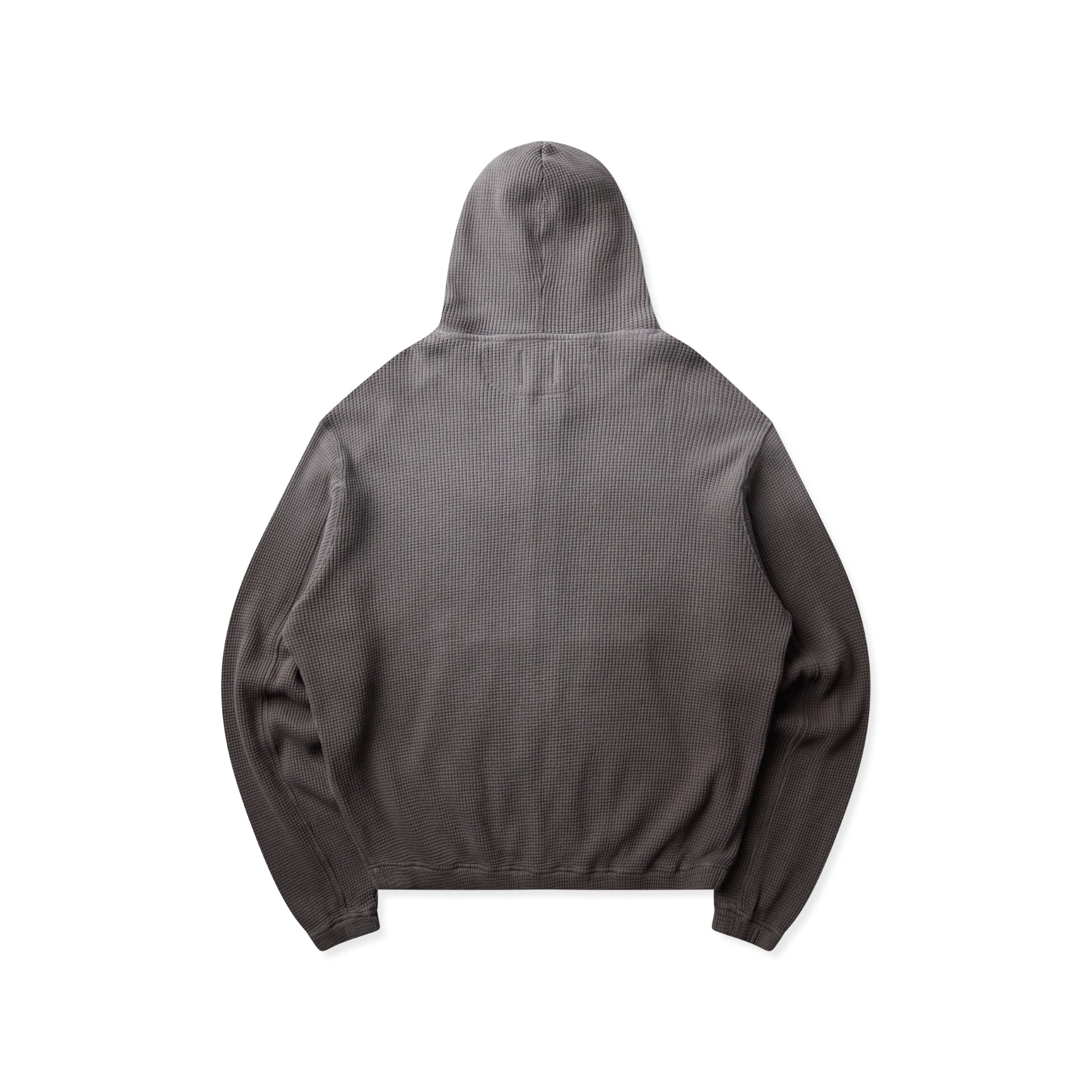 ROA Bee Sun Faded Organic Waffle Zip Up Hoodie