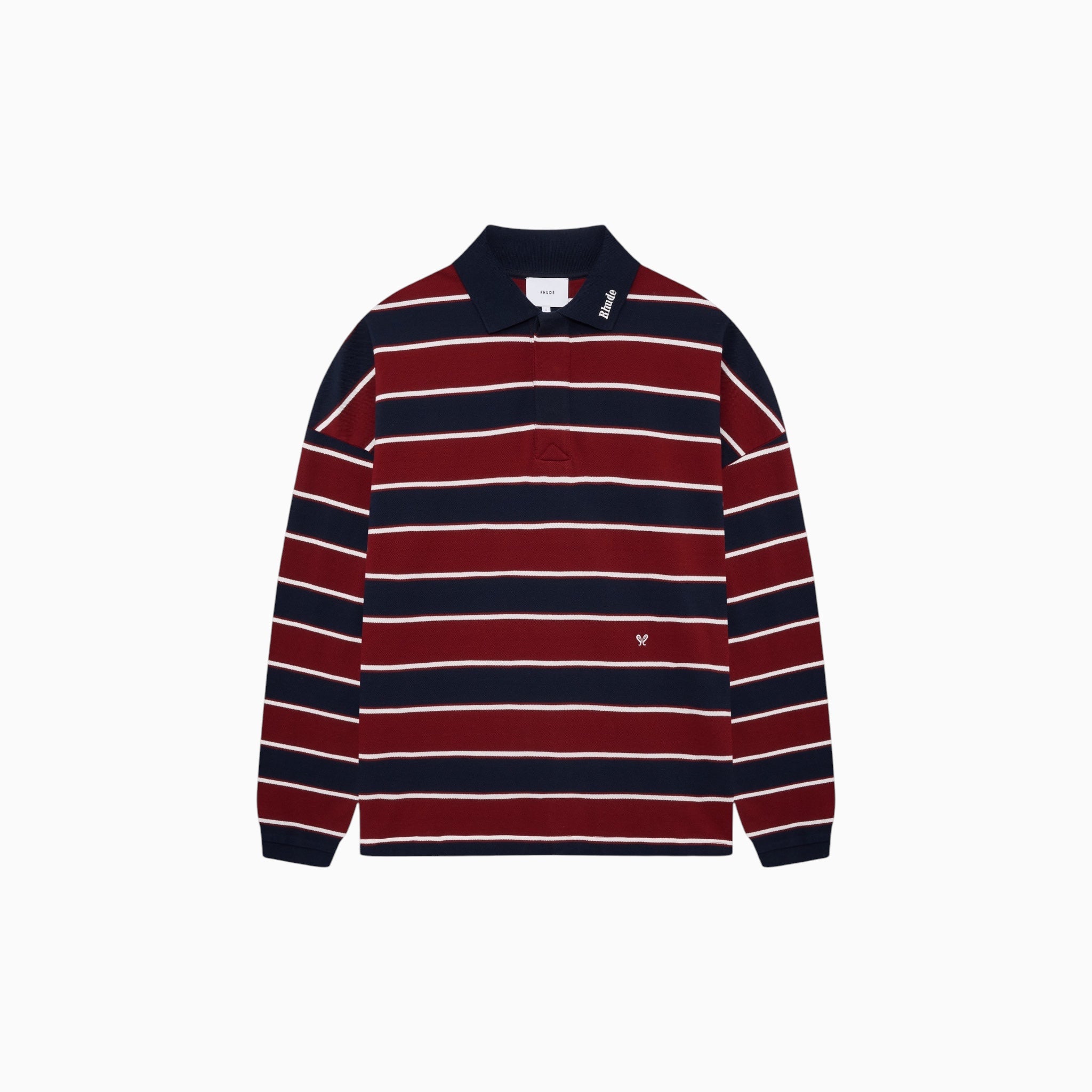 Rhude Fontaine Striped Longsleeve Polo