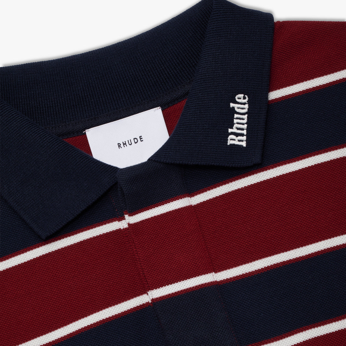 Rhude Fontaine Striped Longsleeve Polo